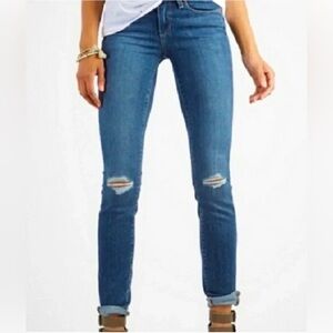 PAIGE Kylie Crop Distressed Blue Skinny Jeans - Size 26